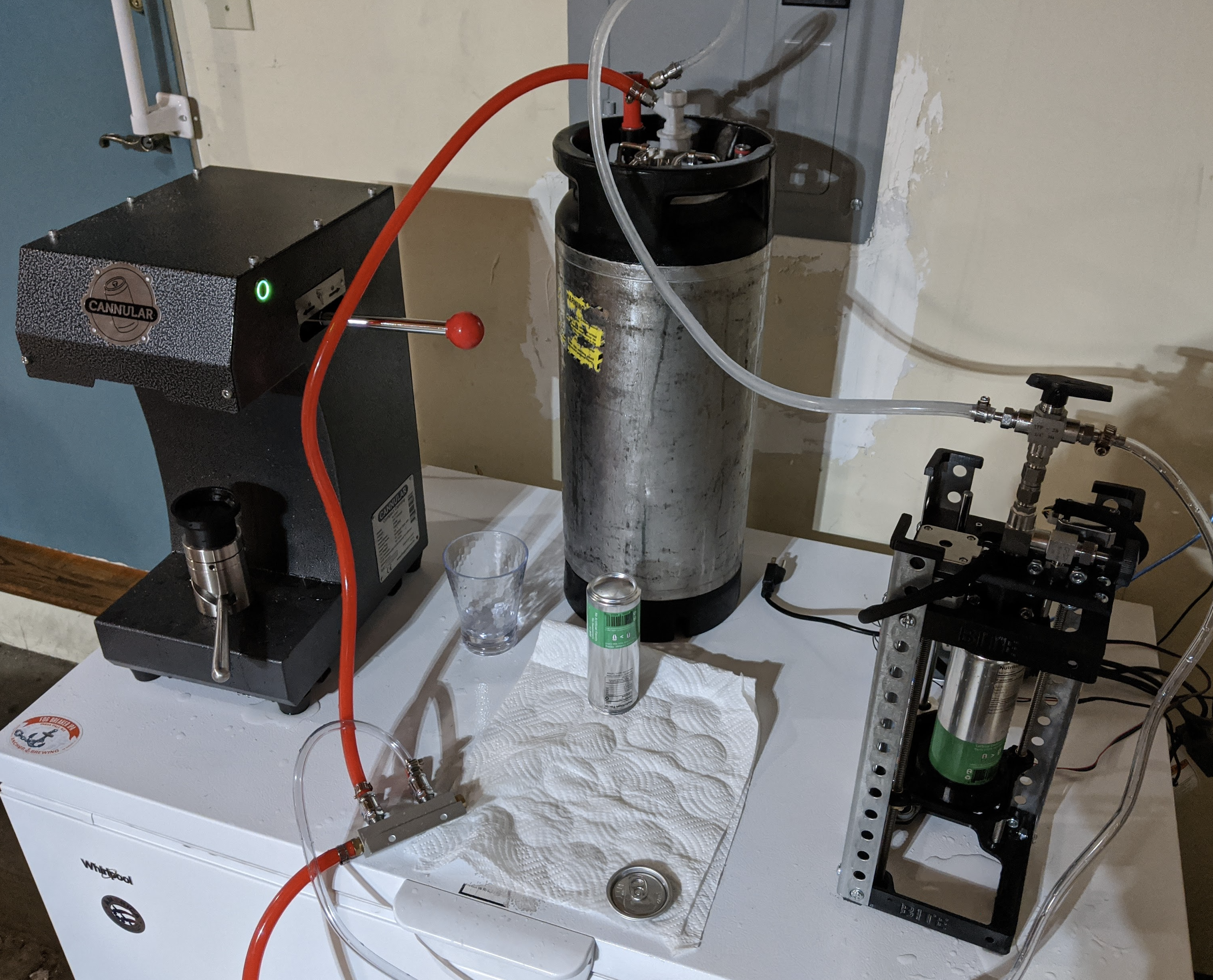 Manual filling system test bench